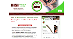 Desktop Screenshot of ihsiinstituteofmassage.com